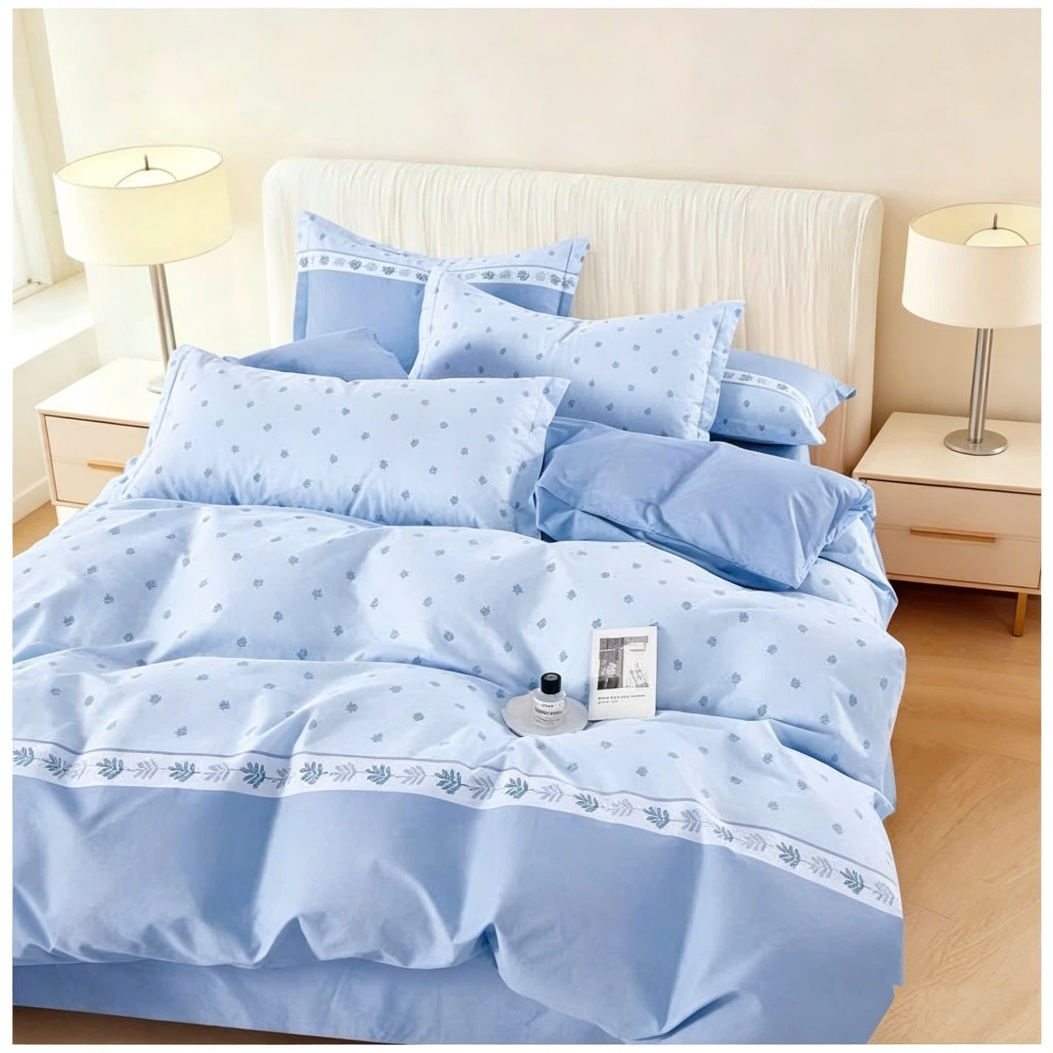 Bộ chăn ga Cotton Thanh Thủy kèm mền 