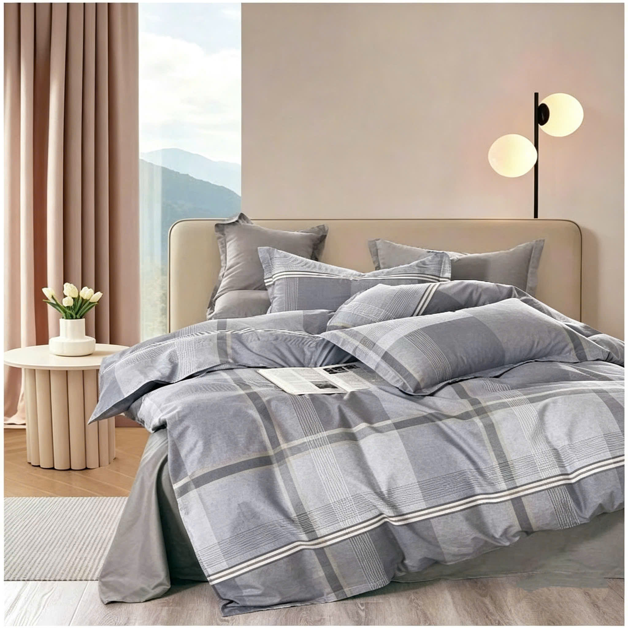 Bộ chăn ga Cotton Thanh Thủy kèm mền 