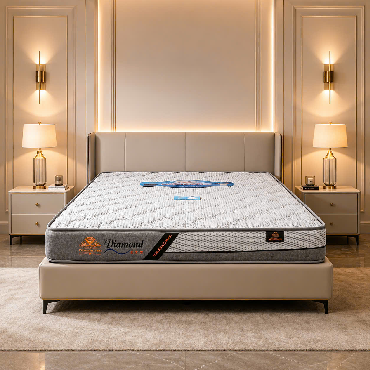 Nệm tổng hợp Diamond vải 4D Kim Cương