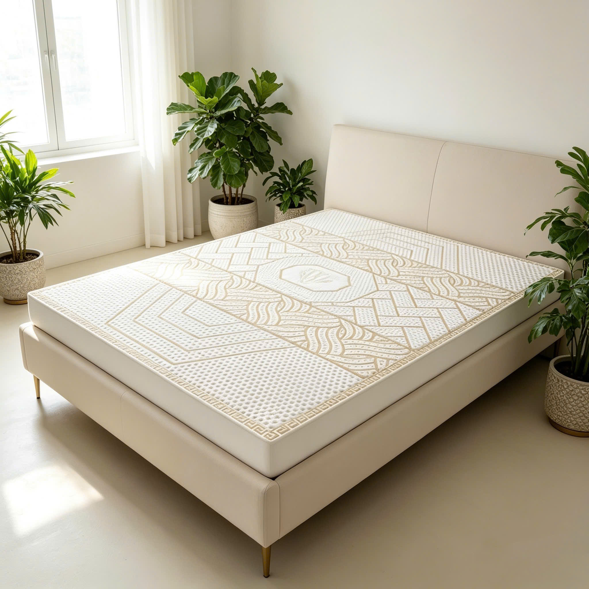 Nệm Cao Su Thiên Nhiên Kim Cương 5Zone AloeLux